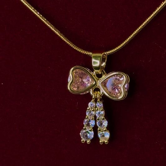 Blush Bow Necklace